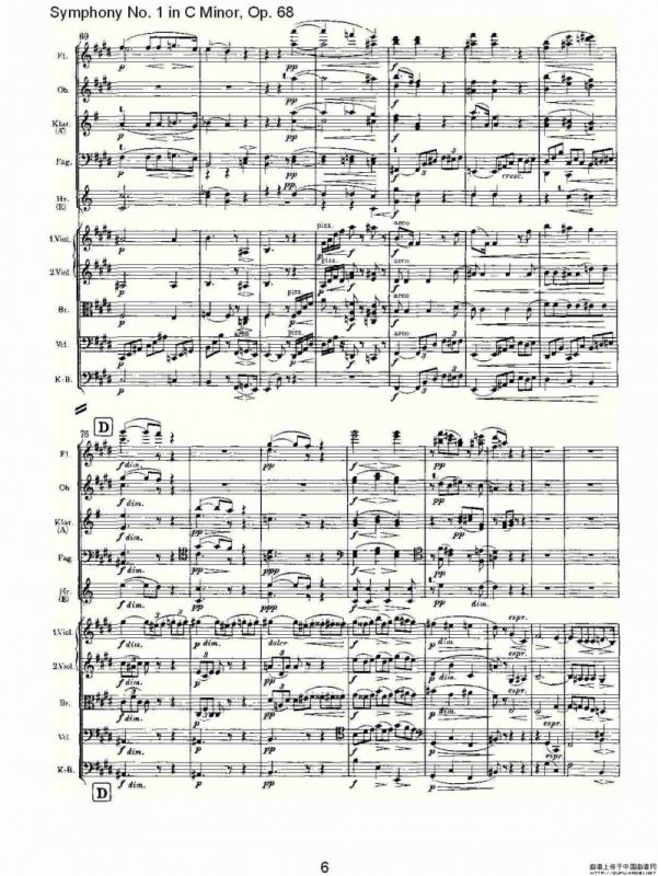 C小调第一交响曲, Op.68 第二乐章