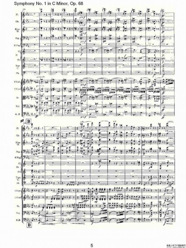 C小调第一交响曲, Op.68 第一乐章