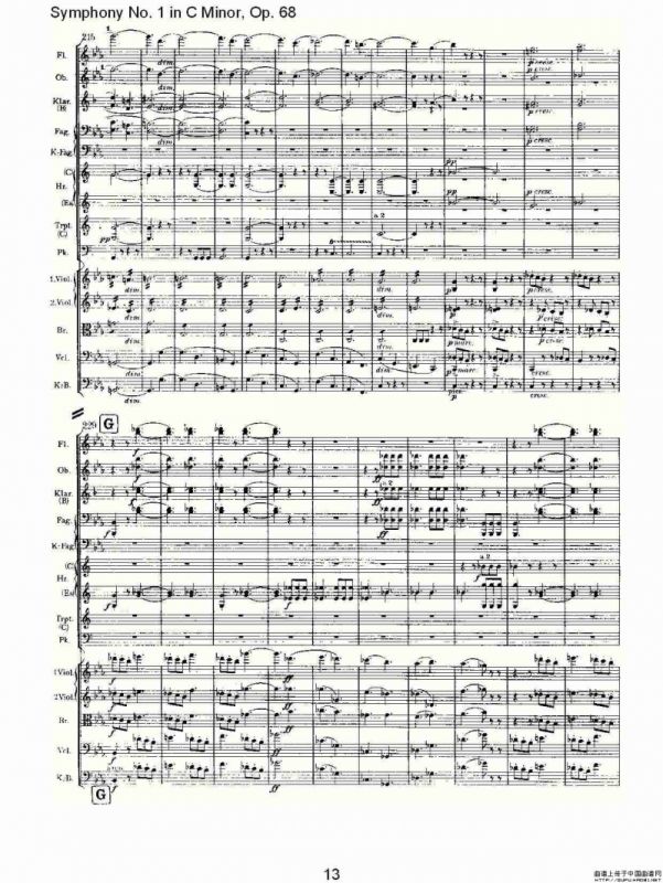 C小调第一交响曲, Op.68 第一乐章