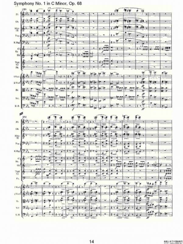 C小调第一交响曲, Op.68 第一乐章