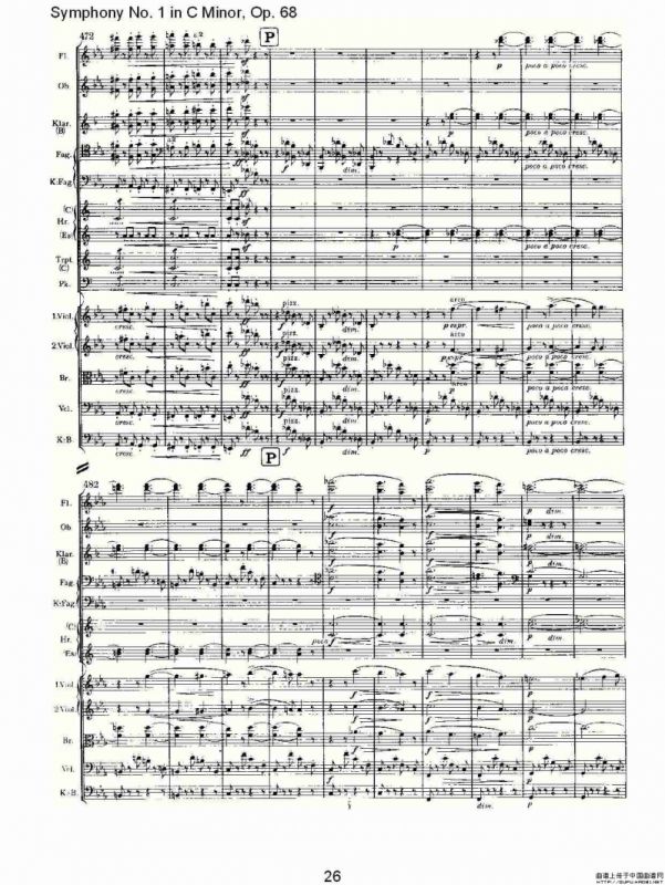 C小调第一交响曲, Op.68 第一乐章