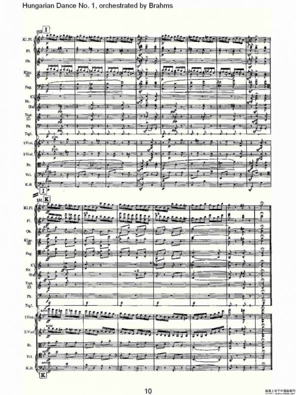 第一匈牙利舞曲 勃拉姆斯管弦乐曲式