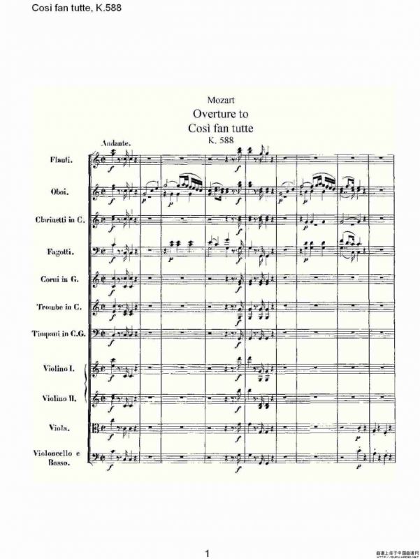 Cosě fan tutte, K.588