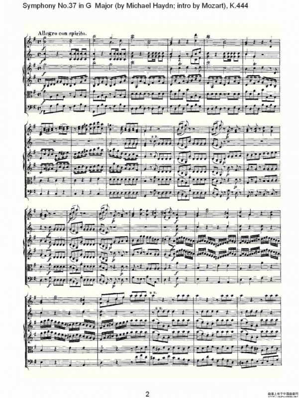 Symphony No.37 in G Major（G大调第三十七交响曲K.444）