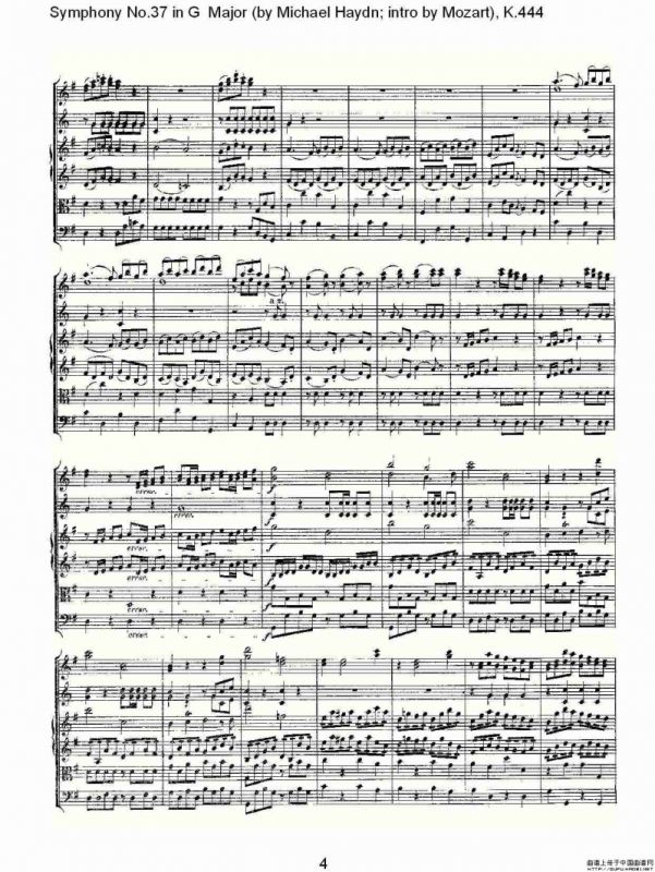 Symphony No.37 in G Major（G大调第三十七交响曲K.444）
