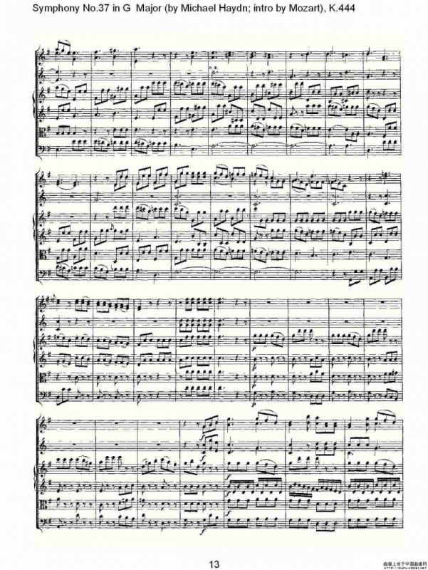Symphony No.37 in G Major（G大调第三十七交响曲K.444）