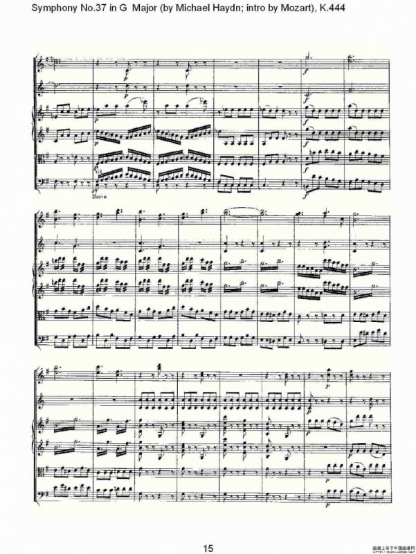 Symphony No.37 in G Major（G大调第三十七交响曲K.444）