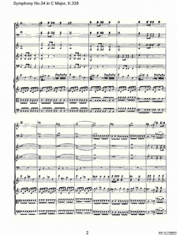 Symphony No.34 in C Major, K.338（C大调第三十四交响曲K.338）