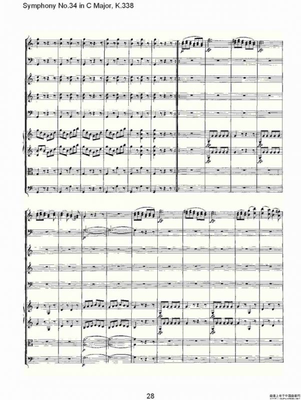 Symphony No.34 in C Major, K.338（C大调第三十四交响曲K.338）