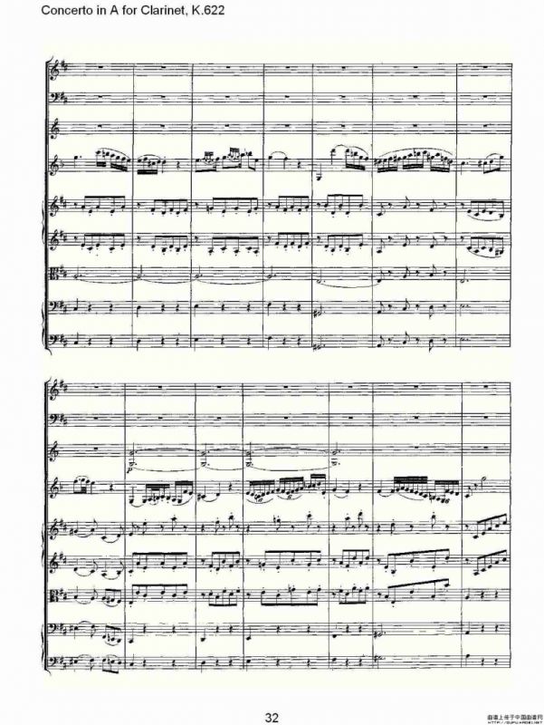 Concerto in A for Clarinet, K.622（A调单簧管协奏曲, K.62）