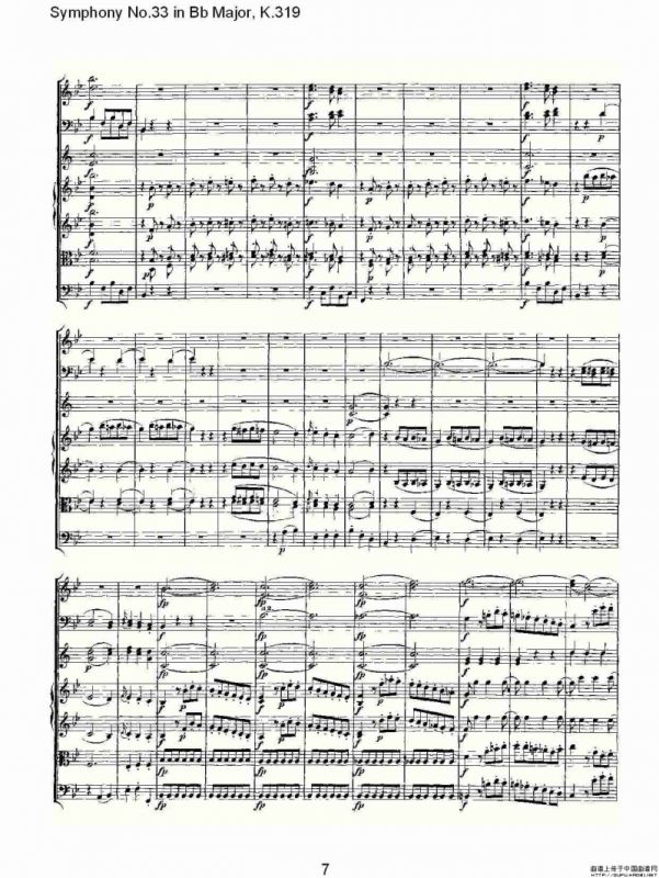 Symphony No.33 in Bb Major, K.319（Bb大调第三十三交响曲K.31）