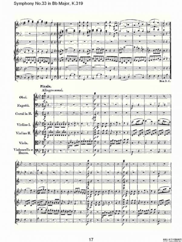 Symphony No.33 in Bb Major, K.319（Bb大调第三十三交响曲K.31）