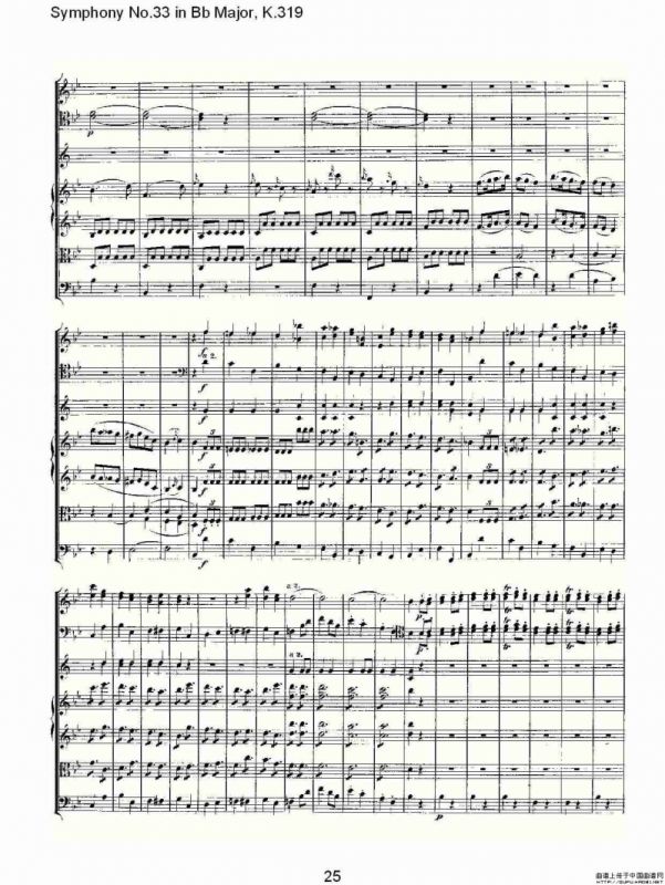 Symphony No.33 in Bb Major, K.319（Bb大调第三十三交响曲K.31）