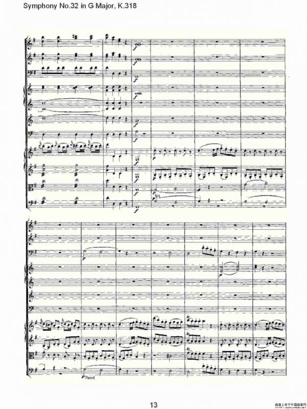 Symphony No.32 in G Major, K.318（G大调第三十二交响曲K.318）
