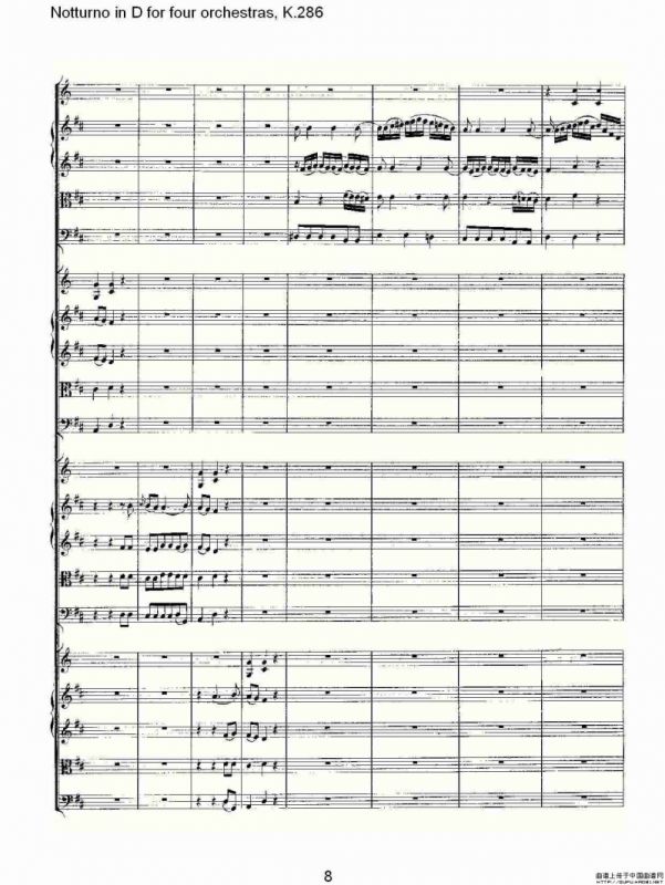 D调四管弦乐小夜曲, K.286
