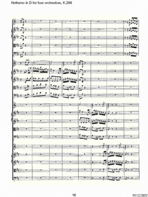 D调四管弦乐小夜曲, K.286