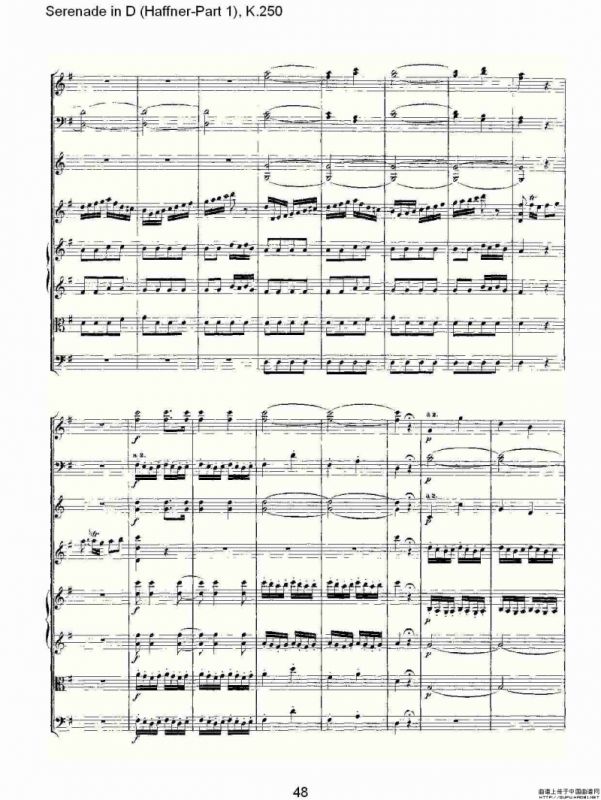 Serenade in D（Haffner-Part 1), K.250 D调小夜）