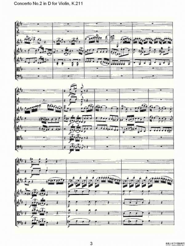 Concerto No.2 in D for Violin, K.211（D调小提琴第二协奏曲, ）