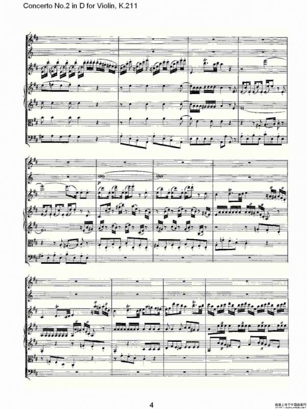 Concerto No.2 in D for Violin, K.211（D调小提琴第二协奏曲, ）