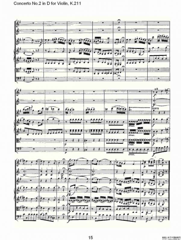 Concerto No.2 in D for Violin, K.211（D调小提琴第二协奏曲, ）