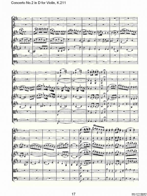 Concerto No.2 in D for Violin, K.211（D调小提琴第二协奏曲, ）