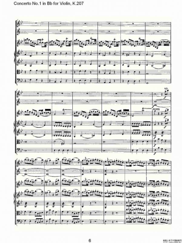 Concerto No.1 in Bb for Violin, K.207（Bb调小提琴第一协奏曲）