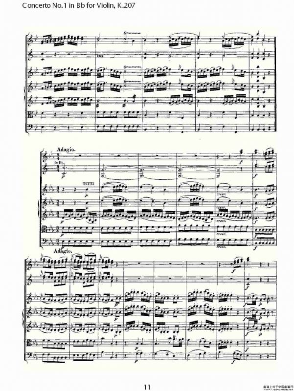 Concerto No.1 in Bb for Violin, K.207（Bb调小提琴第一协奏曲）