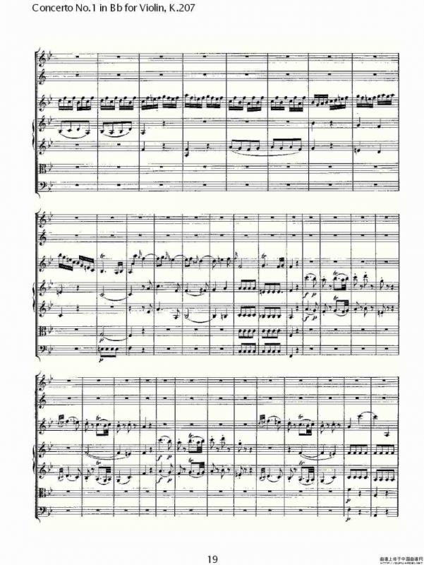 Concerto No.1 in Bb for Violin, K.207（Bb调小提琴第一协奏曲）