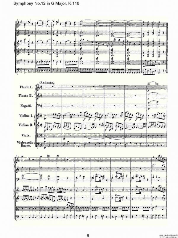 Symphony No.12 in G Major, K.110（G大调第十二交响曲K.110）