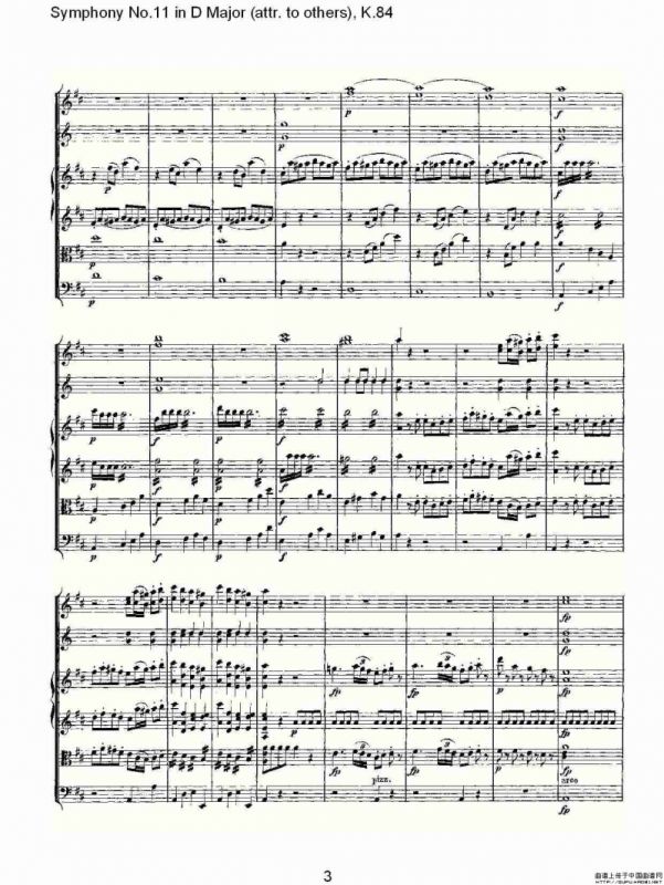 Symphony No.11 in D Major（attr. to others)，K.8）