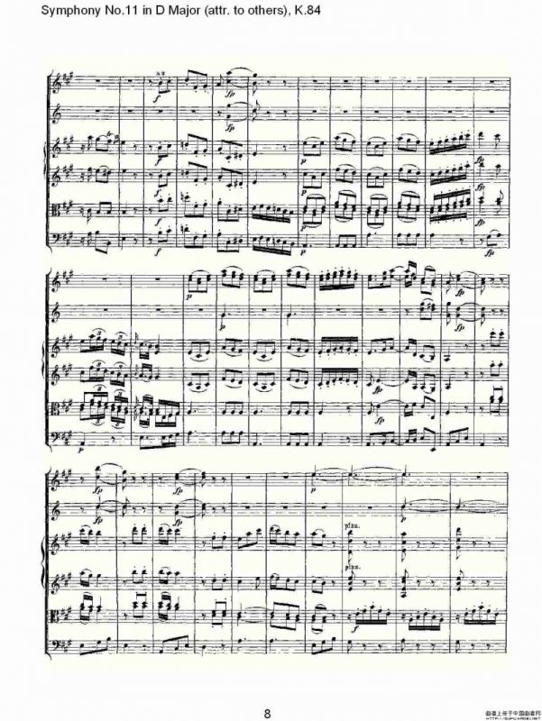 Symphony No.11 in D Major（attr. to others)，K.8）