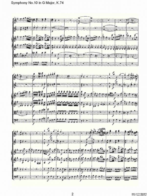 Symphony No.10 in G Major, K.74（G大调第十交响曲K.74）