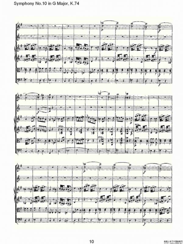 Symphony No.10 in G Major, K.74（G大调第十交响曲K.74）