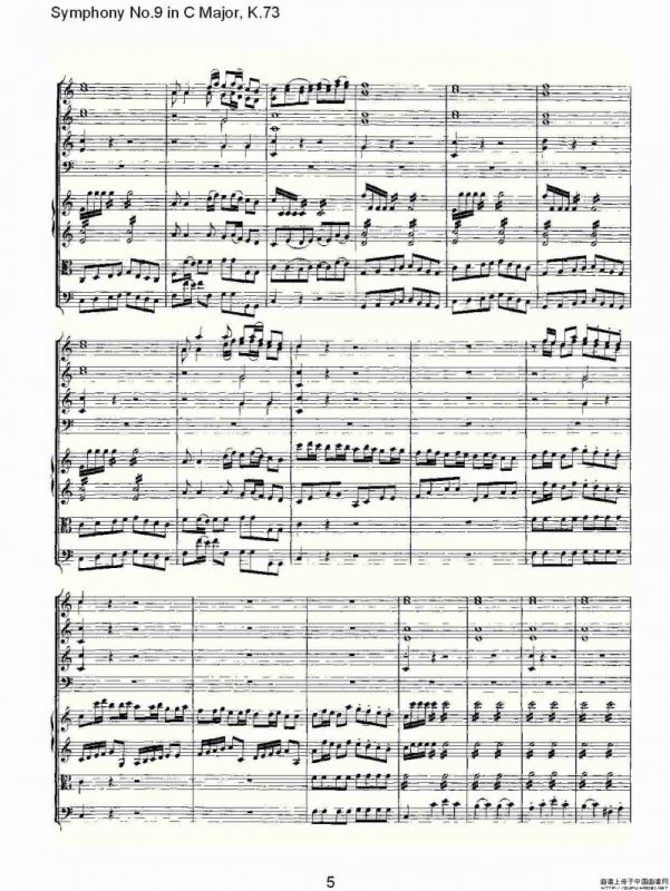 Symphony No.9 in C Major, K.73（C大调第九交响曲K.73）