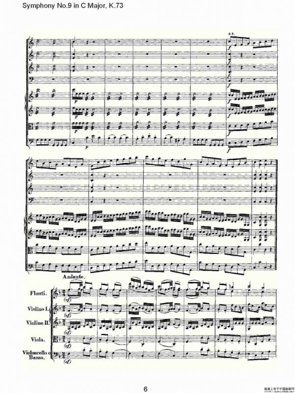 Symphony No.9 in C Major, K.73（C大调第九交响曲K.73）