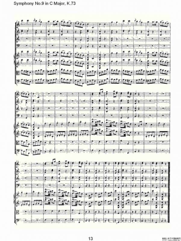 Symphony No.9 in C Major, K.73（C大调第九交响曲K.73）