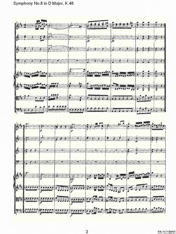Symphony No.8 in D Major, K.48（D大调第八交响曲K.48）