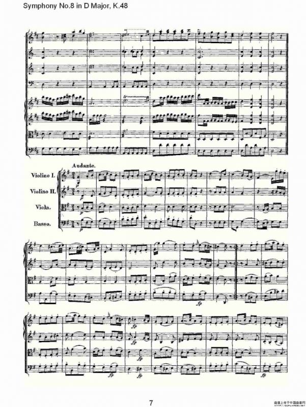 Symphony No.8 in D Major, K.48（D大调第八交响曲K.48）