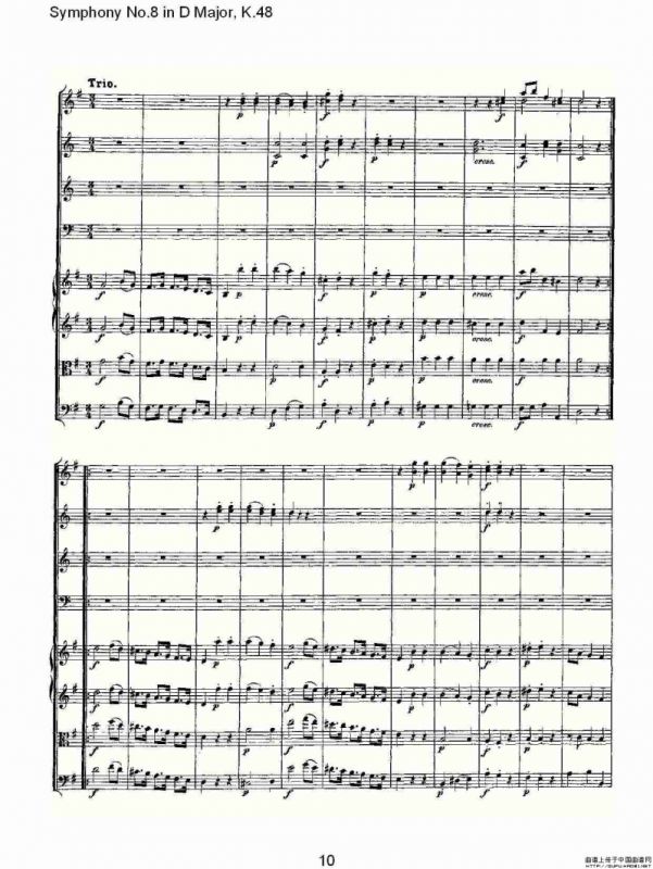 Symphony No.8 in D Major, K.48（D大调第八交响曲K.48）