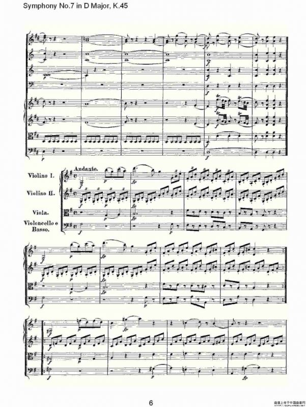 Symphony No.7 in D Major, K.45（D大调第七交响曲K.45）