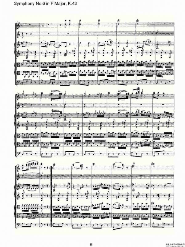 Symphony No.6 in F Major, K.43（F大调第六交响曲K.43）