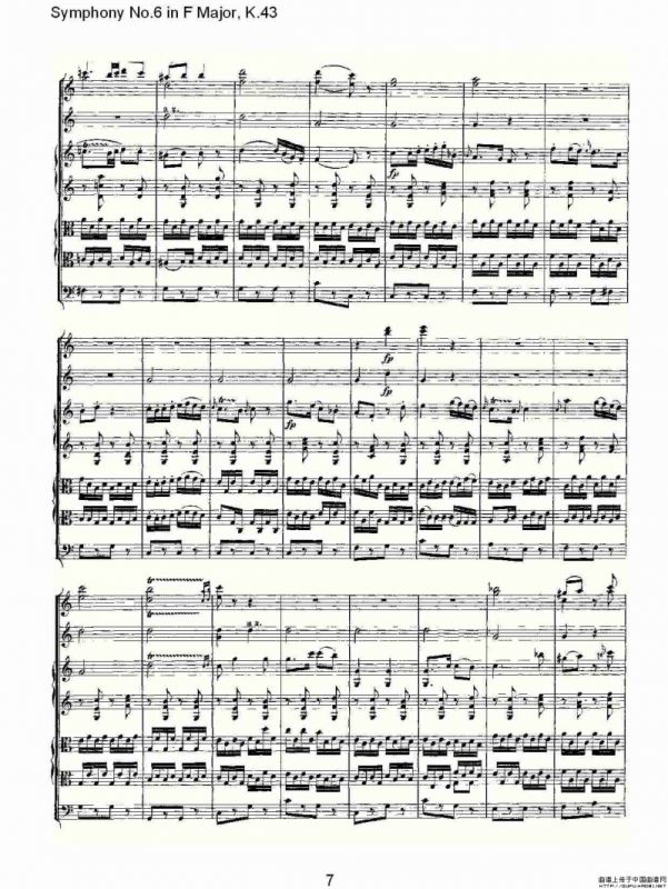 Symphony No.6 in F Major, K.43（F大调第六交响曲K.43）