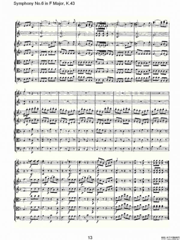 Symphony No.6 in F Major, K.43（F大调第六交响曲K.43）