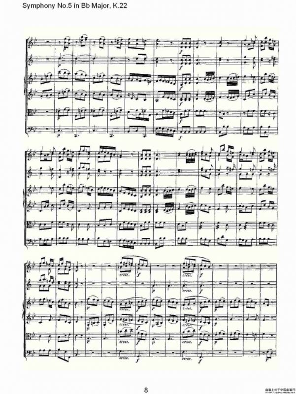 Symphony No.5 in Bb Major, K.22（Bb大调第五交响曲K.22）
