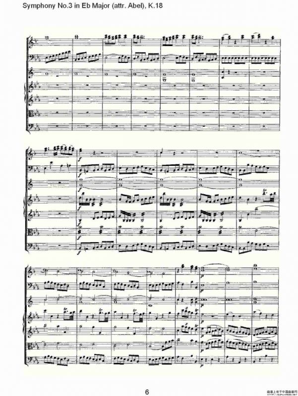 Symphony No.3 in Eb Major（attr. Abel)， K.1）