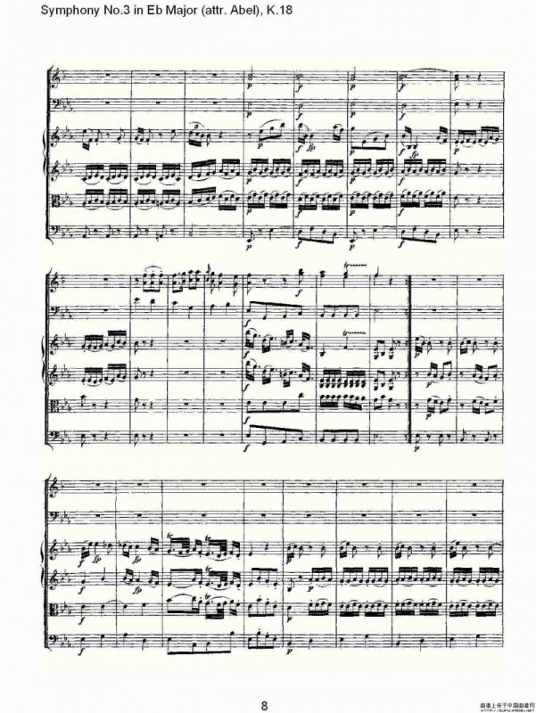 Symphony No.3 in Eb Major（attr. Abel)， K.1）
