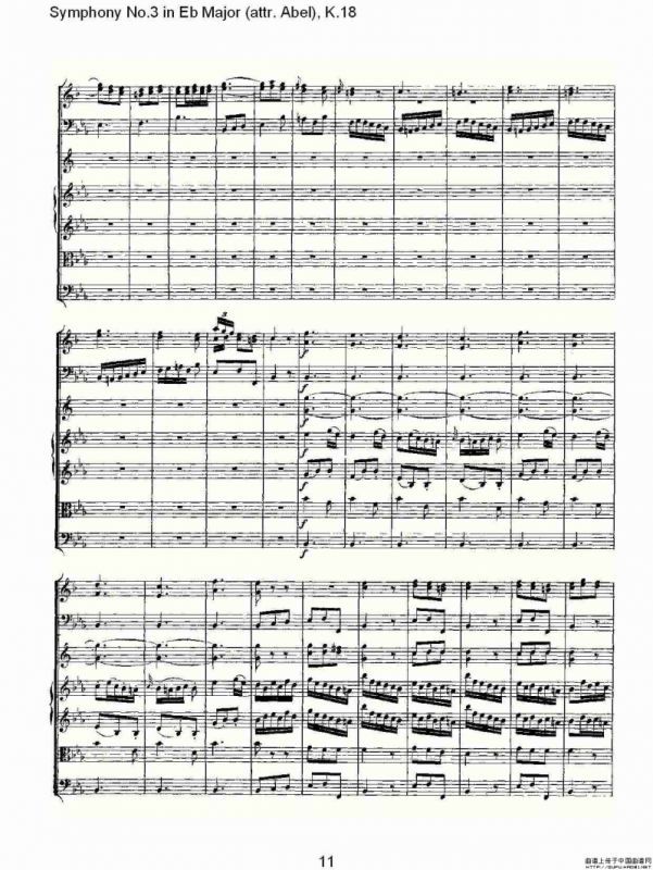 Symphony No.3 in Eb Major（attr. Abel)， K.1）