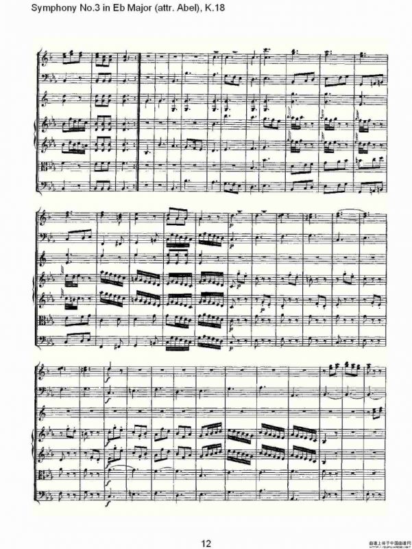 Symphony No.3 in Eb Major（attr. Abel)， K.1）