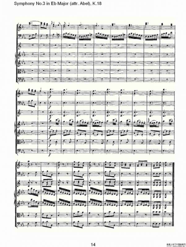 Symphony No.3 in Eb Major（attr. Abel)， K.1）
