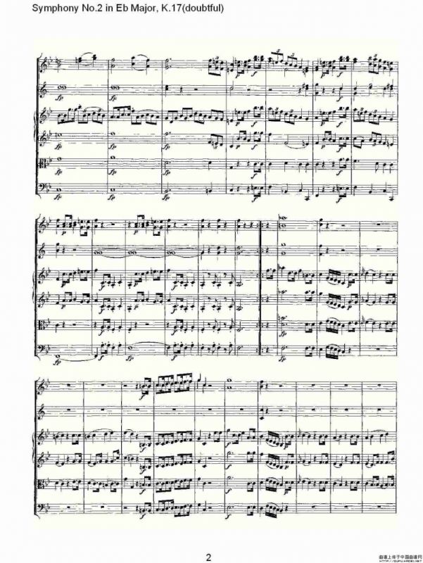 Symphony No.2 in Bb Major（doubtful))，K.1）